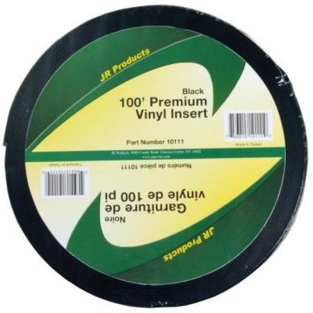 JR PRODUCTS 100FT PREMIUM VINYL INSERT, BLACK 10111